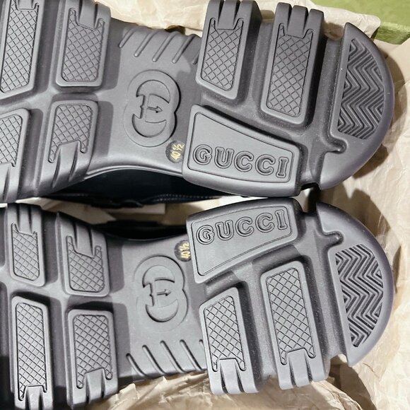 GUCCI Horsebit Creeper Loafers Platform Black Sylke Leather Wms EU 40.5 US 10.5 - Picture 14 of 15